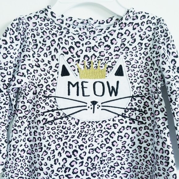 NWT Baby Glam Baby Girl Outfit Cat Print Dress and Vest 2-Piece Set - Picture 5 of 16